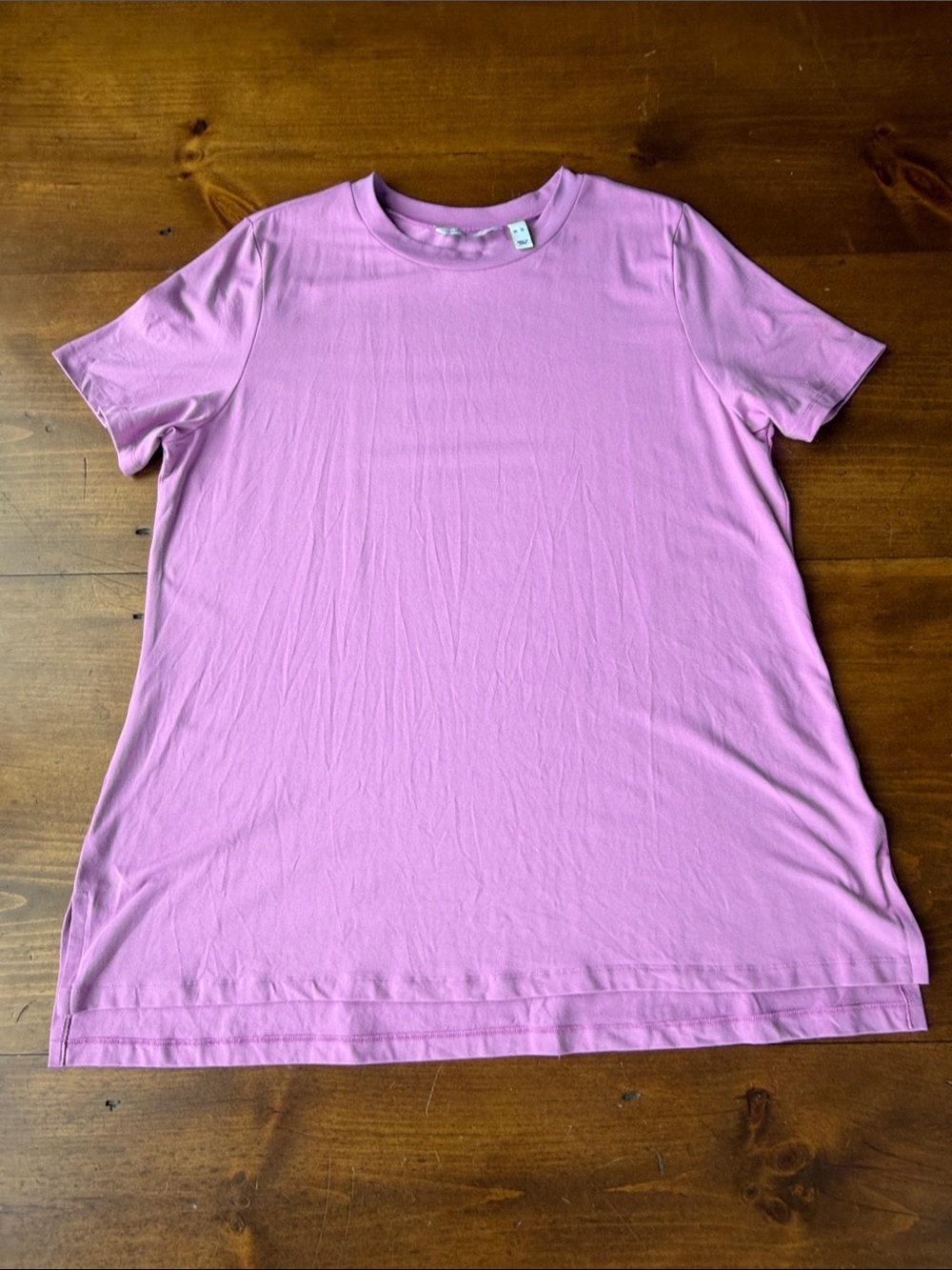 Isaac Mizrahi Live Essentials Hi Low Tunic Top Pink XL